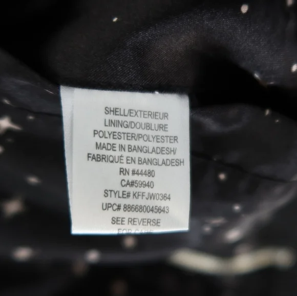 love, Fire Midnight Star Black Bomber Jacket Size Large - Picture 9 of 11